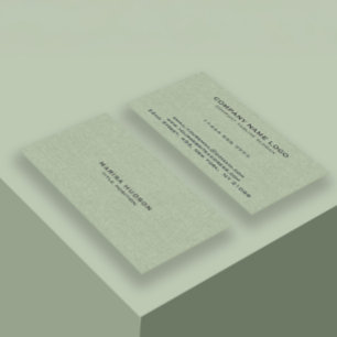 Lichte groene linnen stof textuur visitekaartje