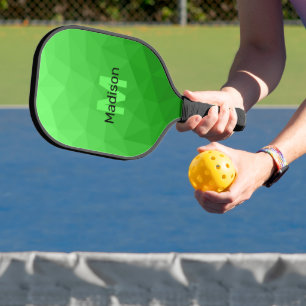Lichte groene verloop geometrie mesh patroon Monog Pickleball Paddle