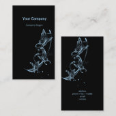 Lichte hemelsblauwe vlinders visitekaartje (Voorkant / Achterkant)