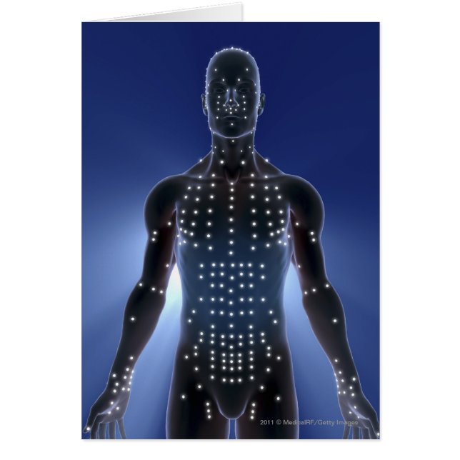 Lichte kaart van acupunctiepunten (Voorkant)