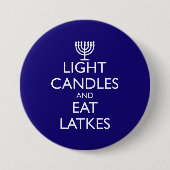 LICHTE KANSEN EN EAT LATKES RONDE BUTTON 7,6 CM (Voorkant)