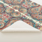 Lichte kleur Paisley Design Sherpa Deken (3/4)