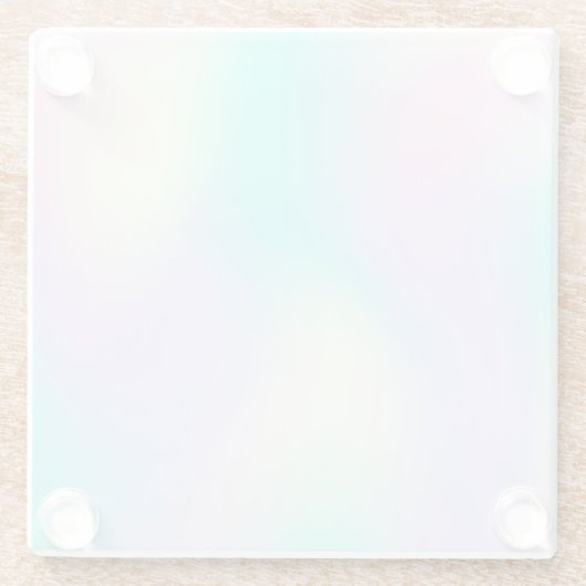 Lichte kleuren holografische achtergrond onderzett glazen onderzetter (Achterkant)