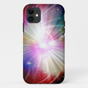 Lichte kleurrijke bijlen iPhone 11 hoesje