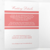 Lichte koraal moderne bruiloft suite drieluik uitnodiging (Binnenzijde eerst)