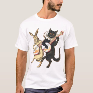 Lichte korte hoes voor konijn- en kattenkaards T-s T-shirt