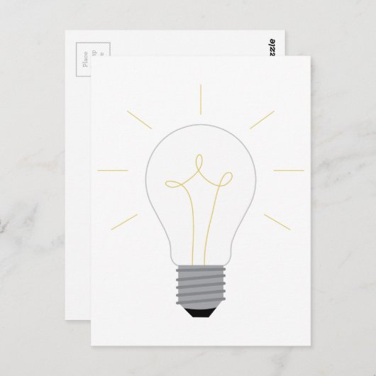 Lichte lamp briefkaart (Voorkant / Achterkant)