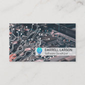 Lichte lamp Logo | Technologie | Software engineer Visitekaartje (Voorkant)