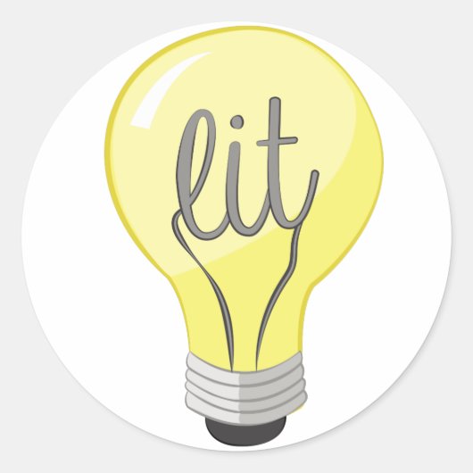 Lichte lamp ronde sticker (Voorkant)