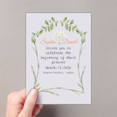 Lichte lavendel acryl bruiloft uitnodiging uitnodigingen (Insitu (Draagbaar))