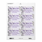 Lichte Lavendel Hydrangea Grote Adresetiketten Etiket (Full Sheet)