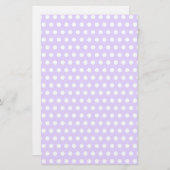 Lichte lavendel met witte pooldots briefpapier (Voorkant / Achterkant)