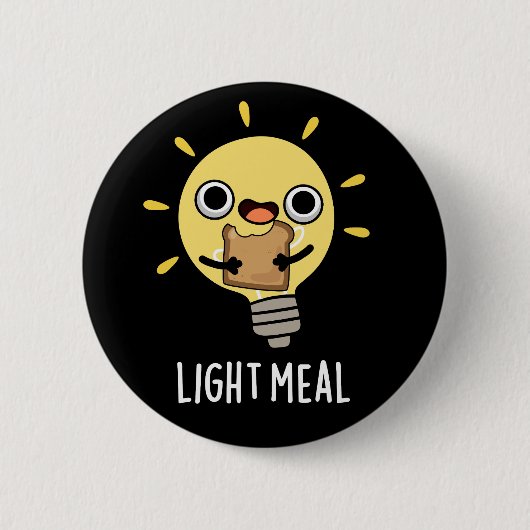 Lichte maaltijd Funny Electric Bulb Pun Dark BG Ronde Button 5,7 Cm (Voorkant)