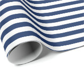 Lichte marineblauw witte stropen cadeaupapier (Rol Hoek)