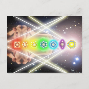 Lichte meditatie chakra-verlichting briefkaart