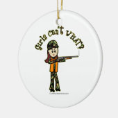 Lichte meisjes jagen keramisch ornament (Links)