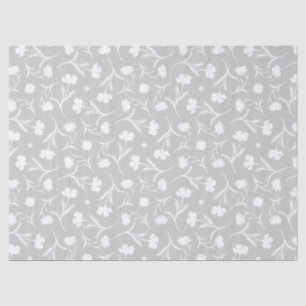 Lichte moderne bloempatroon chic elegante grijze k tissuepapier