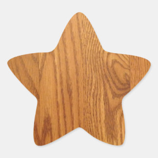 Lichte natuurlijke houtnerf ster sticker