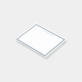 Lichte Navy Blue Border Basic gepersonaliseerd Post-it® Notes (Schuin)