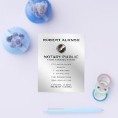 Lichte nevel metalen textuuroppervlak met logo flyer (Enkel)