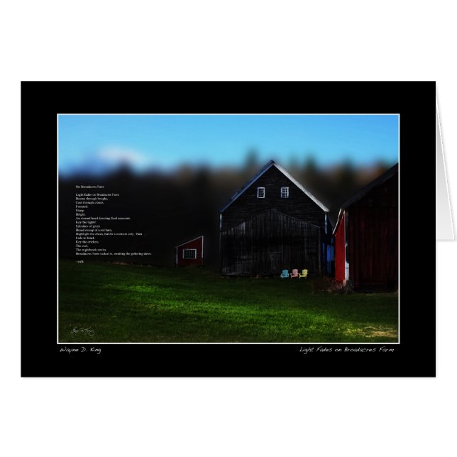 Lichte oplichting op het Poster van het Boerderij  (Voorkant Horizontaal)