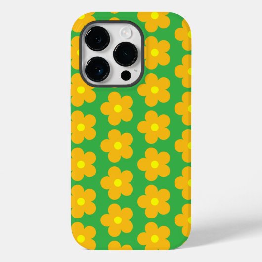 Lichte Oranje bloemen Case-Mate iPhone Case (Achterkant)