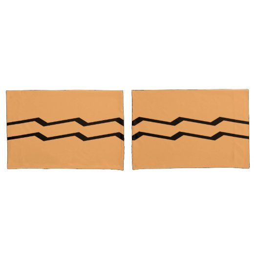 Lichte Oranje Kussensloop ingesteld met meetkundig (Voorkant-Set)