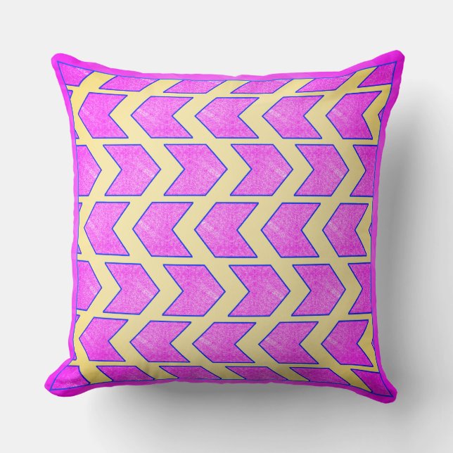 Lichte Paarse Chevron Arrow Kussen (Voorkant)