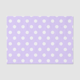 Lichte Paarse en witte Polka Dot Tissuepapier