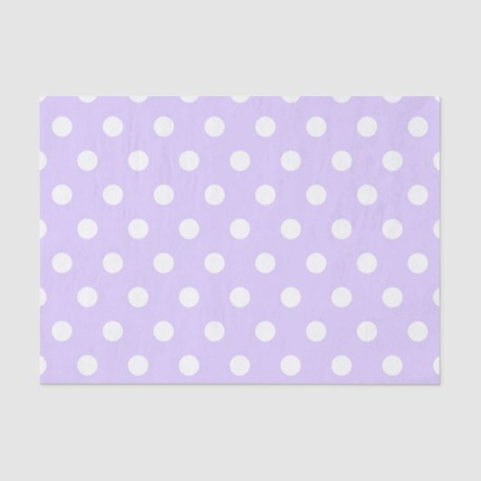 Lichte Paarse en witte Polka Dot Tissuepapier (Voorkant)