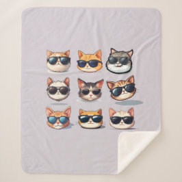 Lichte Paarse Feline Frenzy cat Sherpa Blanket Deken