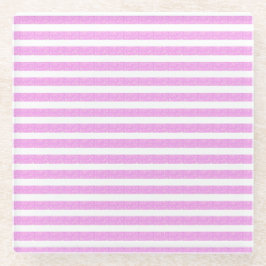 Lichte Paarse geometrische strepen Glazen Onderzetter