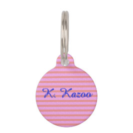 Lichte Paarse geometrische strepen Huisdierpenning