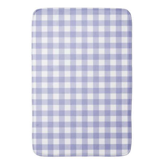 Lichte Paarse Lavendel Gingham Buffalo Check Plaid Badmat (Voorkant Verticaal)