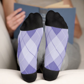 Lichte Paarse Lila Preppy Argyle PatroonSokken Sokken