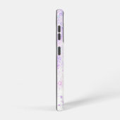 Lichte paarse sneeuwvlok & Glinsterend Hart Samsung Galaxy Hoesje (Rechterkant)