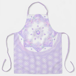 Lichte paarse sneeuwvlok & Glinsterend Hart Schort