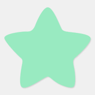 Lichte pasta Mint Green Star-sticker Ster Sticker