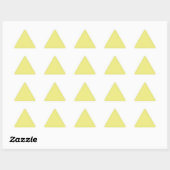 Lichte pasteelgeel driehoekige Sticker (Vel)