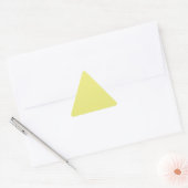 Lichte pasteelgeel driehoekige Sticker (Envelop)