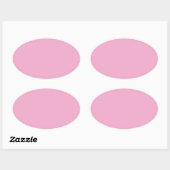 Lichte pastel roze ovale Sticker (Vel)