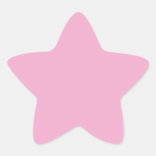 Lichte Pastel Roze Star Sticker (Voorkant)