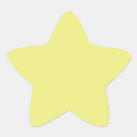 Lichte Pastel Yellow Star Sticker (Voorkant)