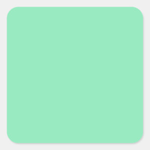 Lichte pastelmunt Groene Vierkante Sticker