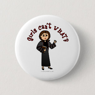 Lichte pastor ronde button 5,7 cm