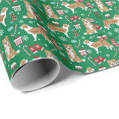 Lichte rand Collie Dog Kerstmis Cadeaupapier (Rol Hoek)