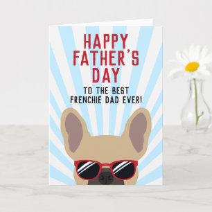Lichte reebruine Franse Bulldog Vaderdag Kaart