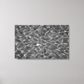 Lichte reflecties op water: zwart en wit canvas afdruk (Voorkant)
