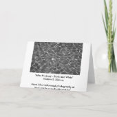 Lichte reflecties op water: zwart en wit kaart (Achterkant)