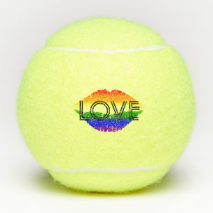Lichte regenboogliften tennisballen